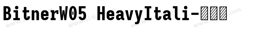 BitnerW05 HeavyItali字体转换